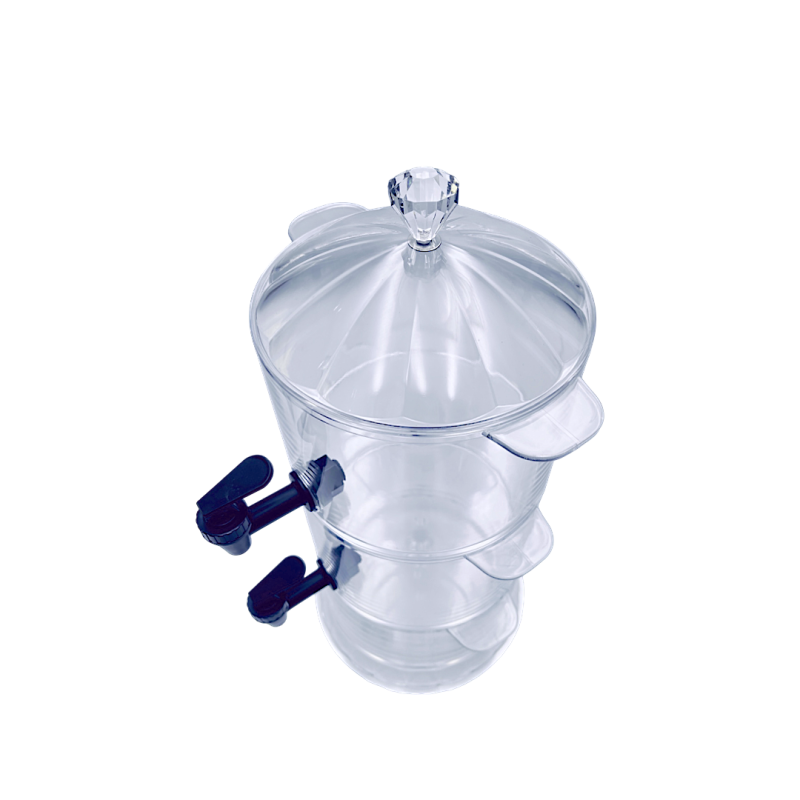 2 Tier Beverage Dispenser with Ice Slot