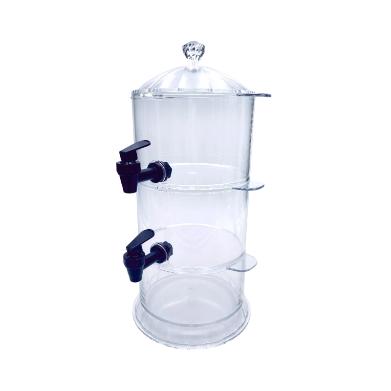 2 Tier Beverage Dispenser with Ice Slot