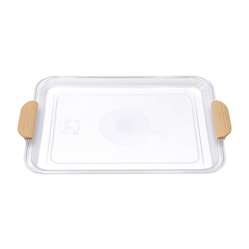 Transparent Rectangular Tray with Handle-Large