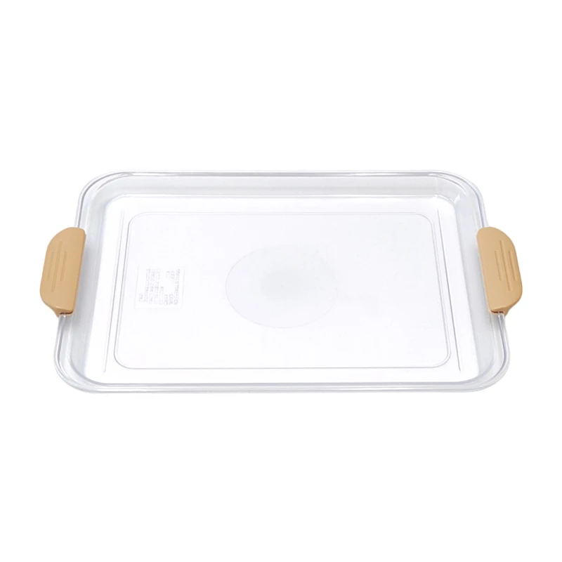 Transparent Rectangular Tray with Handle-Large