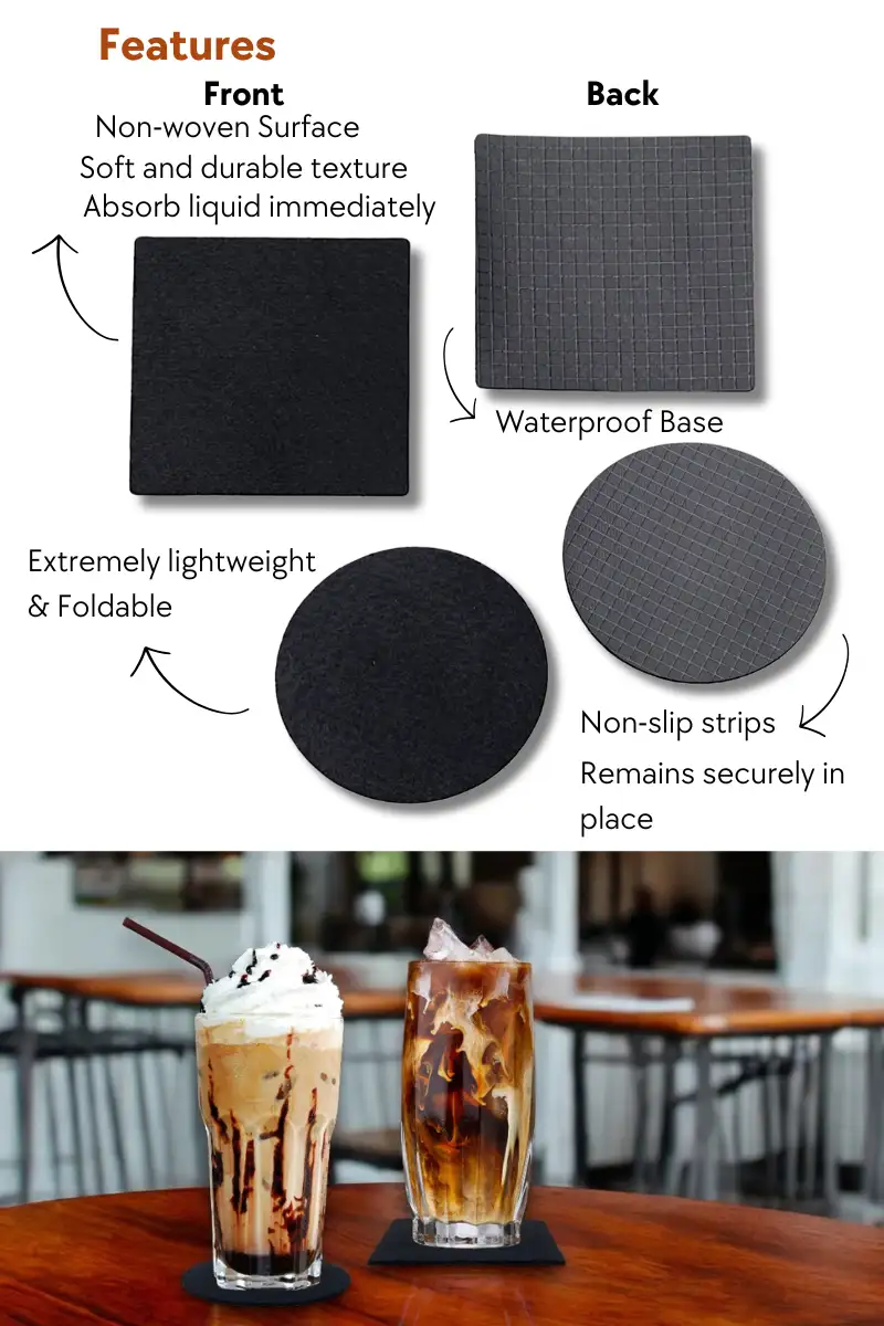 Non-Slip Non-Woven Coasters