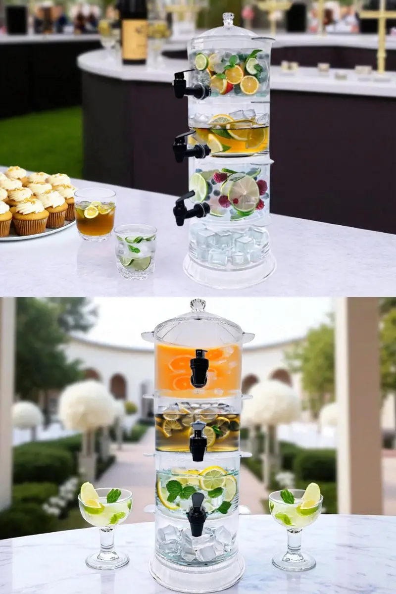 三層壓克力飲料桶說明