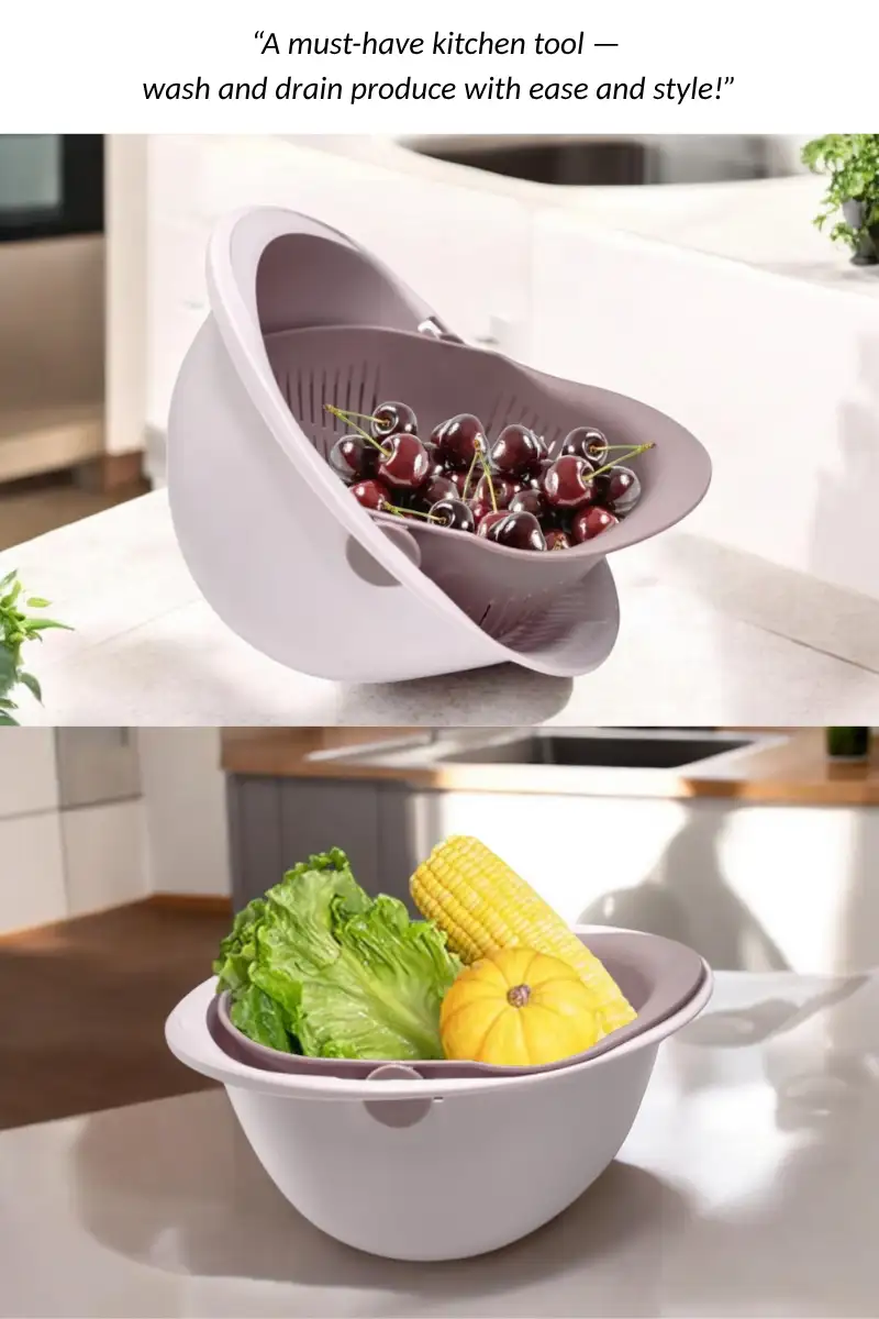 Rotatable Double Drainer Basket