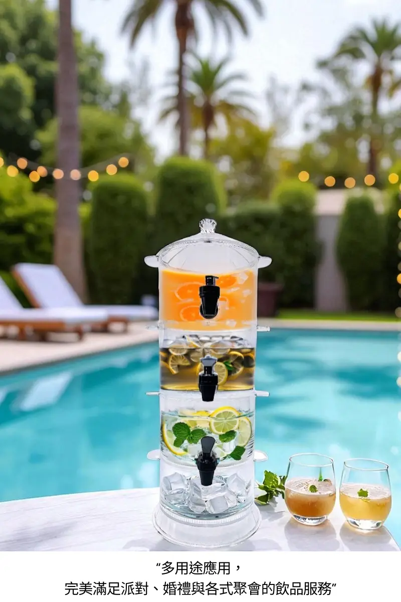 三層壓克力飲料桶說明